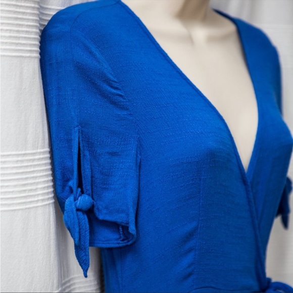 👗 Lulu’s 👗 Royal Blue Wrap Dress - S - Picture 6 of 12